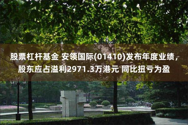 股票杠杆基金 安领国际(01410)发布年度业绩，股东应占溢利2971.3万港元 同比扭亏为盈